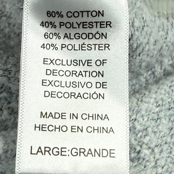 TOMMY BAHAMA Fleece Lined Crew Neck Lounge Sweatshirt L Navy Gray Style #229901 - Picture 11 of 12